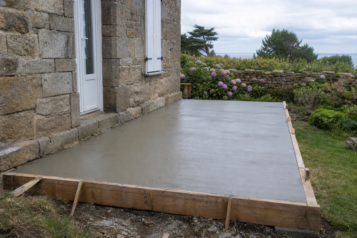Fondation de véranda : dalle, profondeur et hors-gel